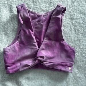 Spiritual Gangster Lavender Twist Crop Top